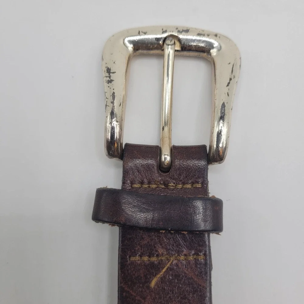 Brown Leather Belt Medium Waist Equestrian Heritage Polo Preppy Corset Heritage